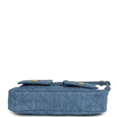 Chanel Chanel Small Supple Twins Hobo Bag Light Blue Denim Brushed Gold Hardware | Thumbnail 7 Chanel Chanel Small Supple Twins Hobo Bag Light Blue Denim Brushed Gold Hardware | Thumbnail 7