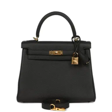 HERMÈS Hermes Kelly Retourne 25 Black Togo Gold Hardware | Thumbnail 1 HERMÈS Hermes Kelly Retourne 25 Black Togo Gold Hardware | Thumbnail 1