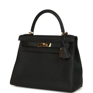 HERMÈS Pre-owned Hermes Kelly Retourne 28 Black Togo Gold Hardware | Thumbnail 5