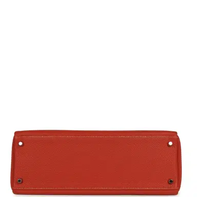 HERMÈS Pre-owned Hermes Retourne Kelly 35 Sanguine Clemence Palladium Hardware | Thumbnail 6 HERMÈS Pre-owned Hermes Retourne Kelly 35 Sanguine Clemence Palladium Hardware | Thumbnail 6