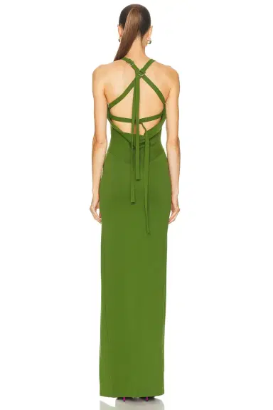 The Attico Long Belted Dress | Thumbnail 6