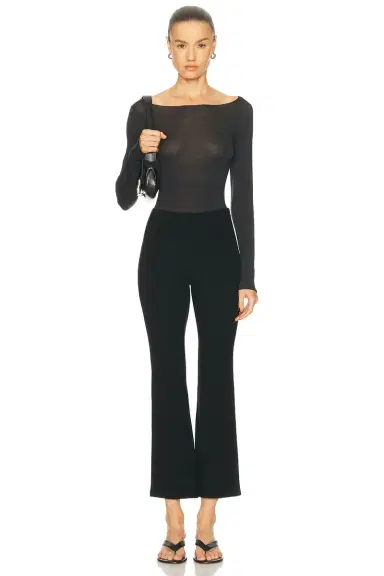 SKIMS Essentials High Waist Cropped Kick Flare Pant | Thumbnail 5
