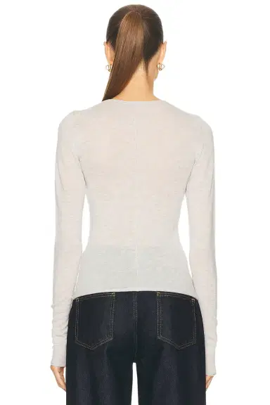 Skims Sheer Cashmere Long Sleeve Top | Thumbnail 3