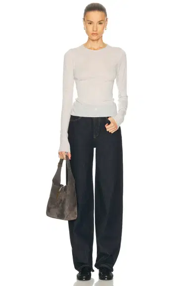 Skims Sheer Cashmere Long Sleeve Top | Thumbnail 4