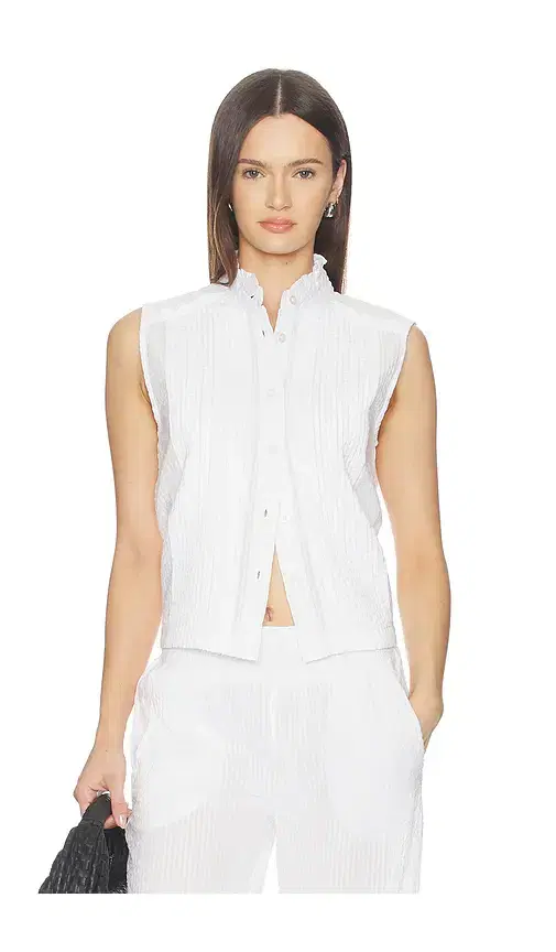 Bobi Pintuck Sleeveless Top