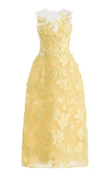 Monique Lhuillier Floral Embroidered Dress | Thumbnail 1