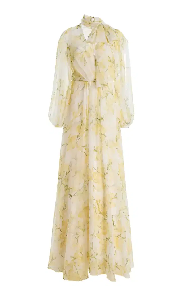 V-neck Long Sleeve Gown