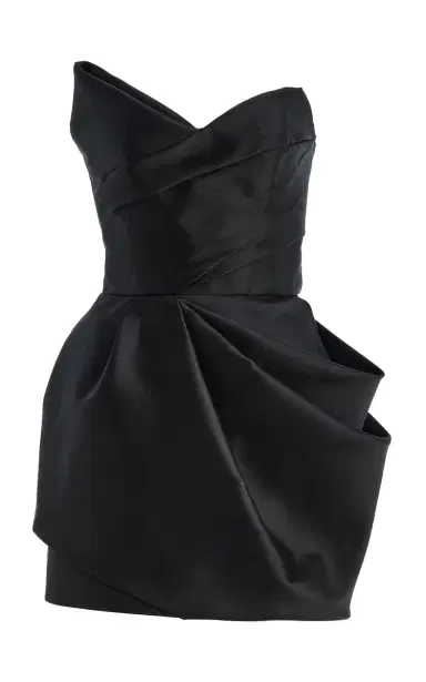 Monique Lhuillier Strapless Draped Mini Dress | Thumbnail 1