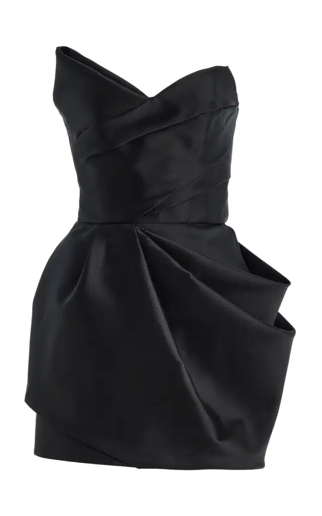 Strapless Draped Mini Dress