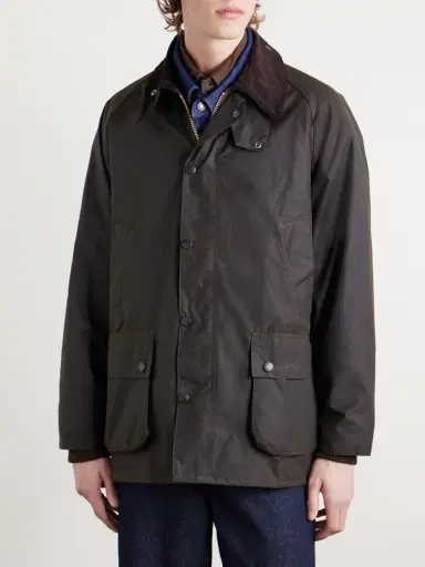 Barbour Bedale Corduroy-Trimmed Waxed Cotton Jacket - Men | Thumbnail 3 Barbour Bedale Corduroy-Trimmed Waxed Cotton Jacket - Men | Thumbnail 3