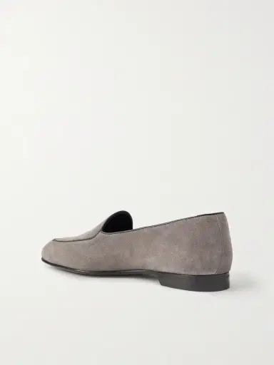 Manolo Blahnik Modena Leather-Trimmed Suede Loafers - Men | Thumbnail 4 Manolo Blahnik Modena Leather-Trimmed Suede Loafers - Men | Thumbnail 4