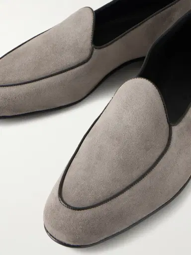 Manolo Blahnik Modena Leather-Trimmed Suede Loafers - Men | Thumbnail 5 Manolo Blahnik Modena Leather-Trimmed Suede Loafers - Men | Thumbnail 5