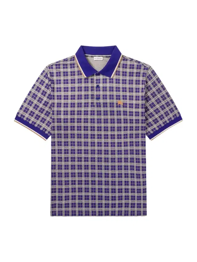 Burberry Logo-Embroidered Checked Jacquard Polo Shirt - Men