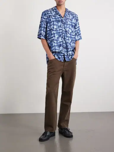 OFFICINE GÉNÉRALE Eren Camp-Collar Tie-Dyed Lyocell Shirt - Men | Thumbnail 2 OFFICINE GÉNÉRALE Eren Camp-Collar Tie-Dyed Lyocell Shirt - Men | Thumbnail 2