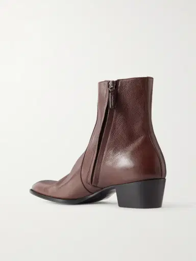 Saint Laurent Stanton Full-Grain Leather Ankle Boots - Men | Thumbnail 3
