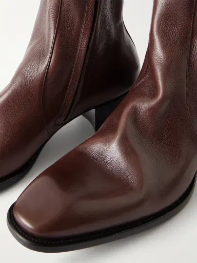 Saint Laurent Stanton Full-Grain Leather Ankle Boots - Men | Thumbnail 4