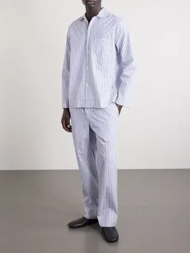 Tekla Striped Organic Cotton-Poplin Pyjamas - Men | Thumbnail 2 Tekla Striped Organic Cotton-Poplin Pyjamas - Men | Thumbnail 2