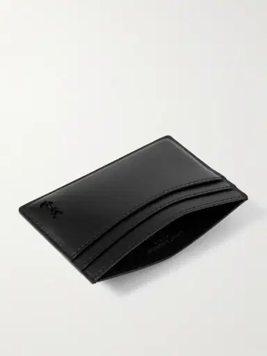 Saint Laurent Tiny Cassandre Logo-Appliquéd Leather Cardholder - Men | Thumbnail 4