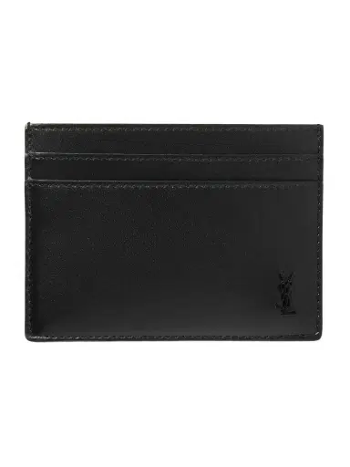 Saint Laurent Tiny Cassandre Logo-Appliquéd Leather Cardholder - Men | Thumbnail 1