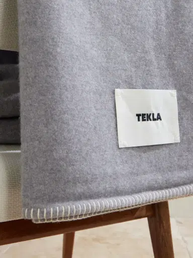 Tekla Logo-Appliquéd Wool Blanket - Men | Thumbnail 3