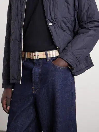 Burberry 3.5cm Reversible Checked Coated-Leather Belt - Men | Thumbnail 3 Burberry 3.5cm Reversible Checked Coated-Leather Belt - Men | Thumbnail 3