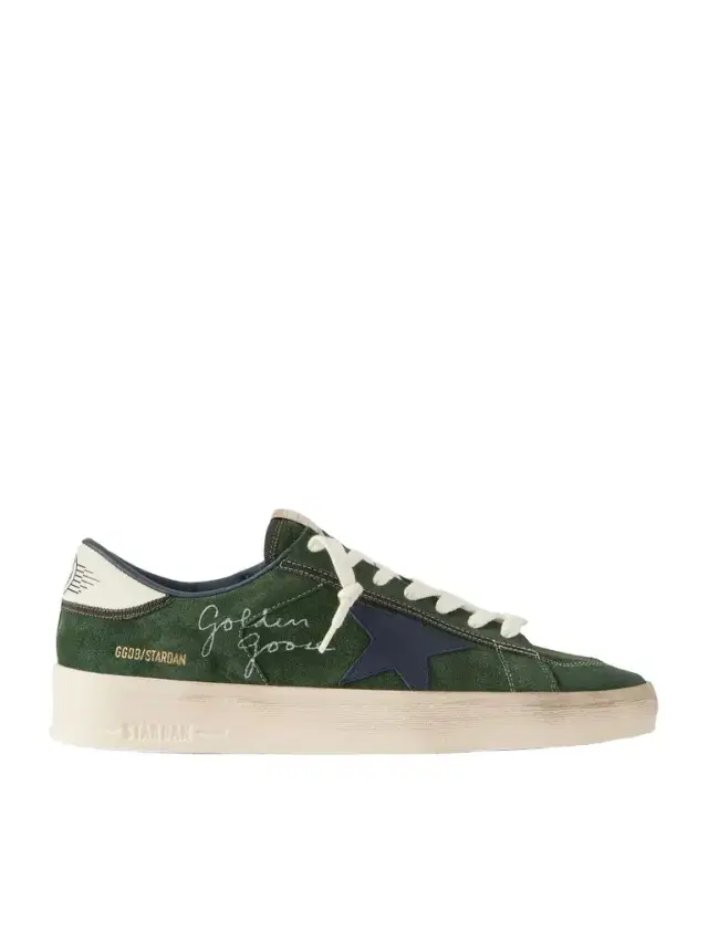 Golden Goose Stardan Distressed Leather-Trimmed Suede Sneakers - Men