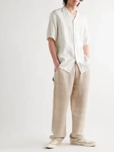 Portuguese Flannel Camp-Collar Linen Shirt - Men | Thumbnail 2