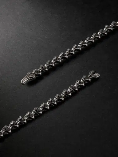 David Yurman Armory Sterling Silver Diamond Necklace - Men | Thumbnail 3 David Yurman Armory Sterling Silver Diamond Necklace - Men | Thumbnail 3