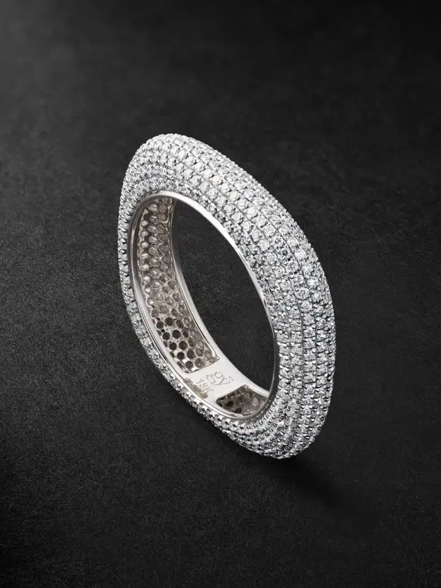 Greg Yuna 18-Karat White Gold Diamond Ring - Men