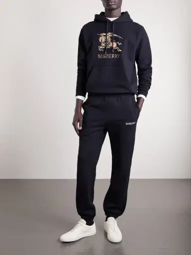 Burberry Tapered Logo-Print Cotton-Jersey Sweatpants - Men | Thumbnail 2