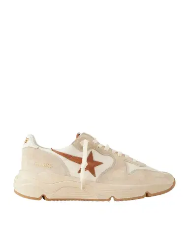 Golden Goose Running Sole Leather-Trimmed Suede and Shell Sneakers - Men | Thumbnail 1 Golden Goose Running Sole Leather-Trimmed Suede and Shell Sneakers - Men | Thumbnail 1