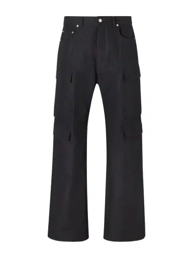 Rick Owens Geth Straight-Leg Cotton-Blend Canvas Cargo Trousers - Men | Thumbnail 1 Rick Owens Geth Straight-Leg Cotton-Blend Canvas Cargo Trousers - Men | Thumbnail 1