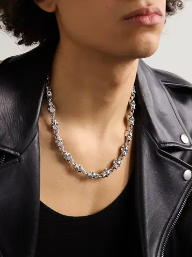 Alex Moss New York Dead Head 14-Karat White Gold Diamond Chain Necklace - Men | Thumbnail 2 Alex Moss New York Dead Head 14-Karat White Gold Diamond Chain Necklace - Men | Thumbnail 2
