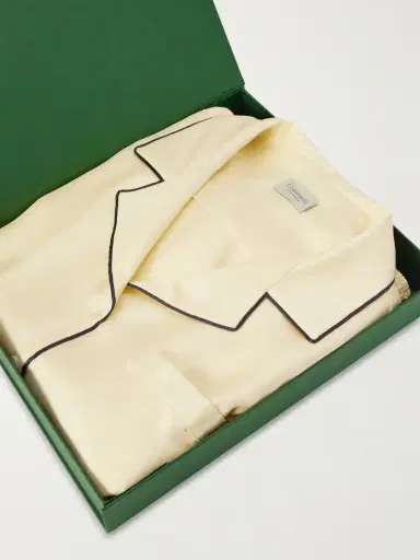Comme Si Piped Silk-twill Pajama Set | Thumbnail 6 Comme Si Piped Silk-twill Pajama Set | Thumbnail 6