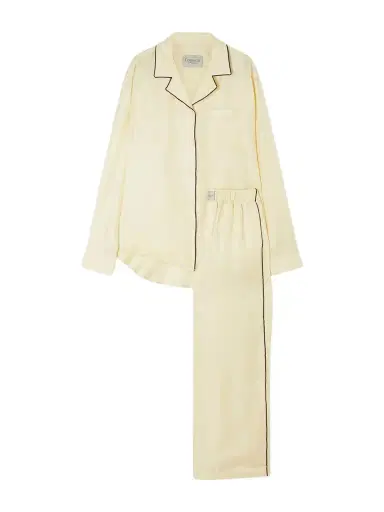 Comme Si Piped Silk-twill Pajama Set | Thumbnail 1 Comme Si Piped Silk-twill Pajama Set | Thumbnail 1