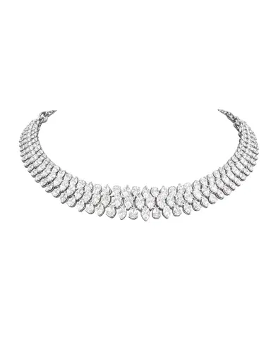 Wish Fine Jewelry 18.18ct Diamond 18K Gold Statement Three Row Tennis Necklace | Thumbnail 1 Wish Fine Jewelry 18.18ct Diamond 18K Gold Statement Three Row Tennis Necklace | Thumbnail 1