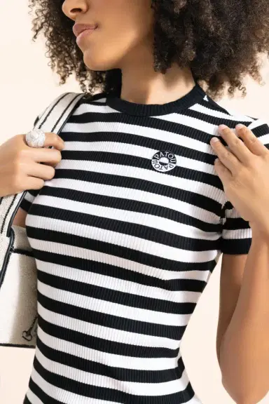 Patou Ribbed Stripe Tee | Thumbnail 3