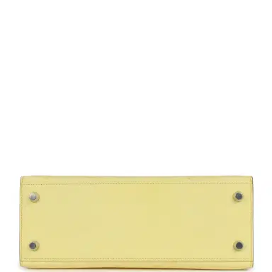 HERMÈS Hermes Kelly Sellier 25 Limoncello Ostrich Palladium Hardware | Thumbnail 6 HERMÈS Hermes Kelly Sellier 25 Limoncello Ostrich Palladium Hardware | Thumbnail 6