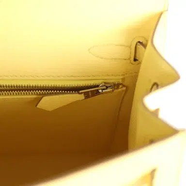 HERMÈS Hermes Kelly Sellier 25 Limoncello Ostrich Palladium Hardware | Thumbnail 9 HERMÈS Hermes Kelly Sellier 25 Limoncello Ostrich Palladium Hardware | Thumbnail 9