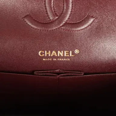 Chanel Pre-owned Chanel Medium Classic Double Flap Black Caviar Gold Hardware | Thumbnail 8