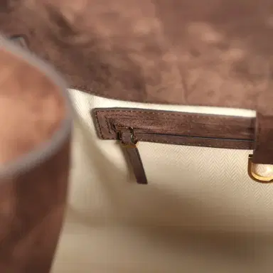 The Row The Row Soft Margaux 17 Bag Mocha Suede Gold Hardware | Thumbnail 11 The Row The Row Soft Margaux 17 Bag Mocha Suede Gold Hardware | Thumbnail 11