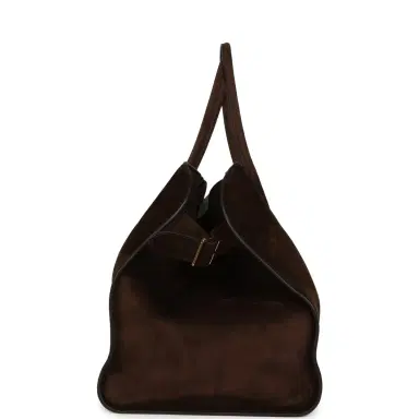 The Row The Row Soft Margaux 17 Bag Mocha Suede Gold Hardware | Thumbnail 4 The Row The Row Soft Margaux 17 Bag Mocha Suede Gold Hardware | Thumbnail 4