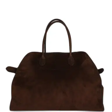 The Row The Row Soft Margaux 17 Bag Mocha Suede Gold Hardware | Thumbnail 1 The Row The Row Soft Margaux 17 Bag Mocha Suede Gold Hardware | Thumbnail 1