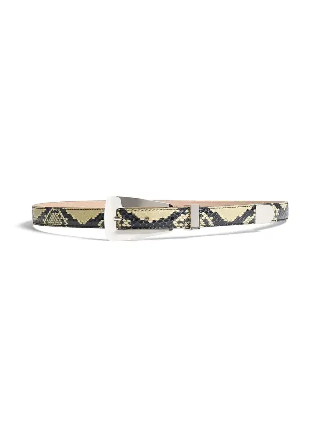 Small Python-Embossed Lucca Belt