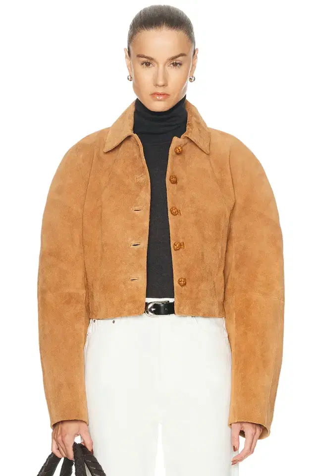 Rohe Rounded Textured Suede Jacket