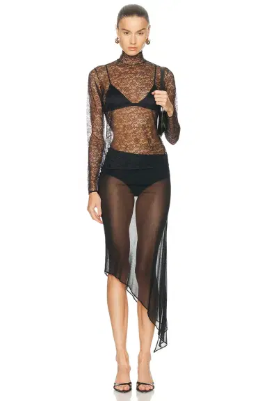 Kiki de Montparnasse Petite Fleur Long Sleeve Turtleneck Top | Thumbnail 4 Kiki de Montparnasse Petite Fleur Long Sleeve Turtleneck Top | Thumbnail 4
