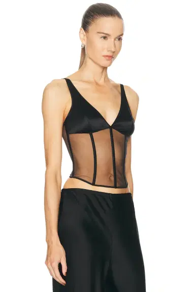 Kiki de Montparnasse Soie Corset Tank Top | Thumbnail 2 Kiki de Montparnasse Soie Corset Tank Top | Thumbnail 2
