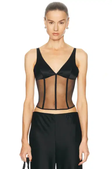 Kiki de Montparnasse Soie Corset Tank Top | Thumbnail 1 Kiki de Montparnasse Soie Corset Tank Top | Thumbnail 1