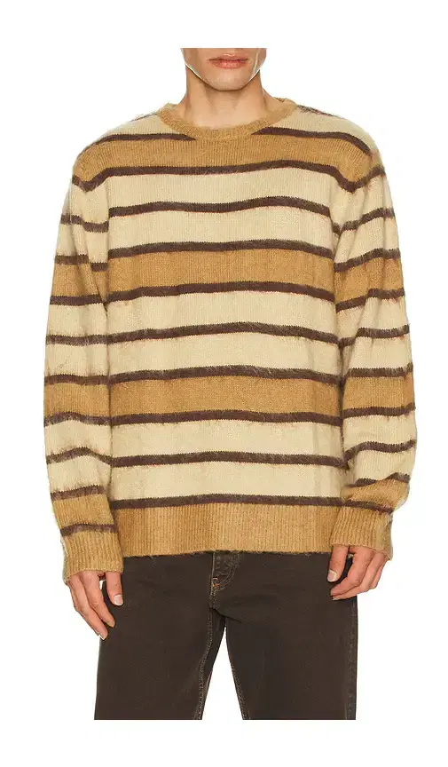 Mohair Striped Knit Sweater