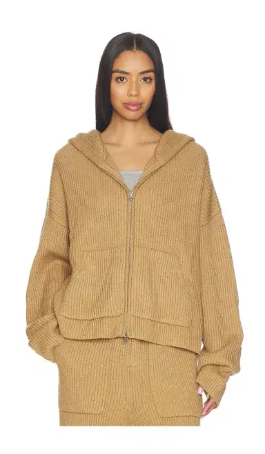 Aya Muse Knit Zip Up Hoodie | Thumbnail 2